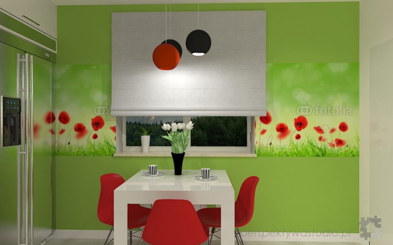 projekt kuchni projektowanie wnetrz lublin perspektywa studio kuchnia nowoczesna lodowka side by side barek wysoki piekarnik Makowa panienka 6