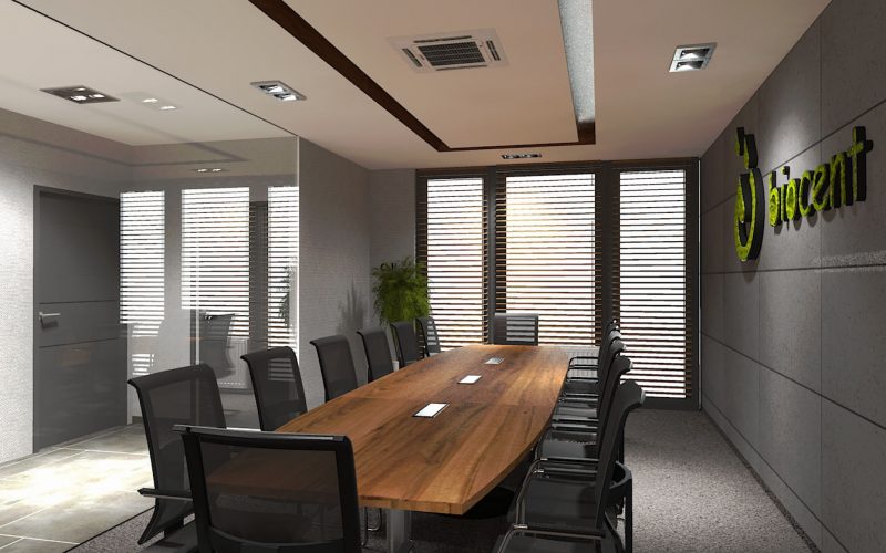 projektant wnętrz Lublin wnętrza komercyjne Biocent biurowiec siedziba firmy 11