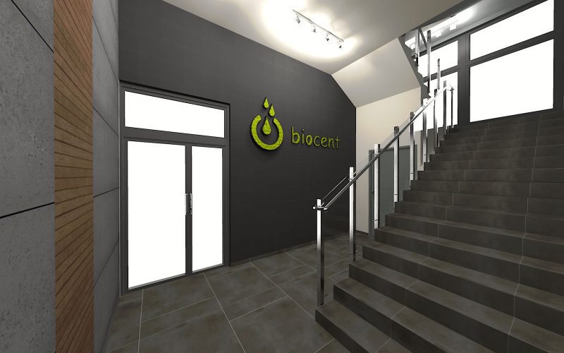 projektant wnętrz Lublin wnętrza komercyjne Biocent biurowiec siedziba firmy 23