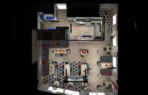 projektant wnętrz Lublin wnętrza komercyjne Frizzante restauracja bistro wersja rodzinna 1