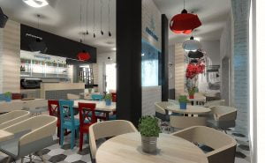 projektant wnętrz Lublin wnętrza komercyjne Frizzante restauracja bistro wersja rodzinna 11