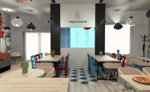 projektant wnętrz Lublin wnętrza komercyjne Frizzante restauracja bistro wersja rodzinna 15