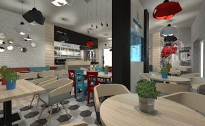projektant wnętrz Lublin wnętrza komercyjne Frizzante restauracja bistro wersja rodzinna 19