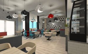 projektant wnętrz Lublin wnętrza komercyjne Frizzante restauracja bistro wersja rodzinna 20