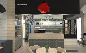 projektant wnętrz Lublin wnętrza komercyjne Frizzante restauracja bistro wersja rodzinna 21