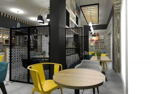 projektant wnętrz Lublin wnętrza komercyjne Frizzante restauracja bistro wersja wieczorowa 13