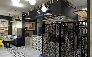 projektant wnętrz Lublin wnętrza komercyjne Frizzante restauracja bistro wersja wieczorowa 3