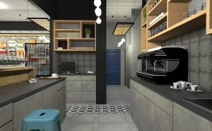 projektant wnętrz Lublin wnętrza komercyjne Frizzante restauracja bistro wersja wieczorowa 4