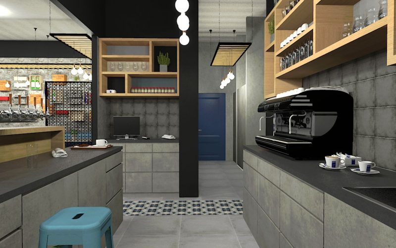 projektant wnętrz Lublin wnętrza komercyjne Frizzante restauracja bistro wersja wieczorowa 4