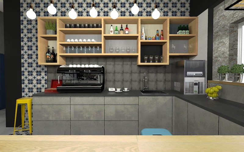 projektant wnętrz Lublin wnętrza komercyjne Frizzante restauracja bistro wersja wieczorowa 6