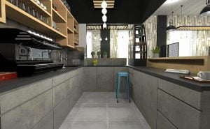 projektant wnętrz Lublin wnętrza komercyjne Frizzante restauracja bistro wersja wieczorowa 7