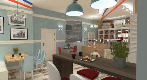 projektant wnętrz Lublin wnętrza komercyjne La Lumiere piekarnia francuska Lazurowe wybrzeże 1