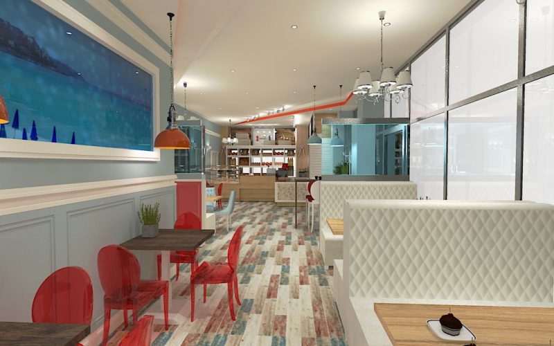 projektant wnętrz Lublin wnętrza komercyjne La Lumiere piekarnia francuska Lazurowe wybrzeże 10