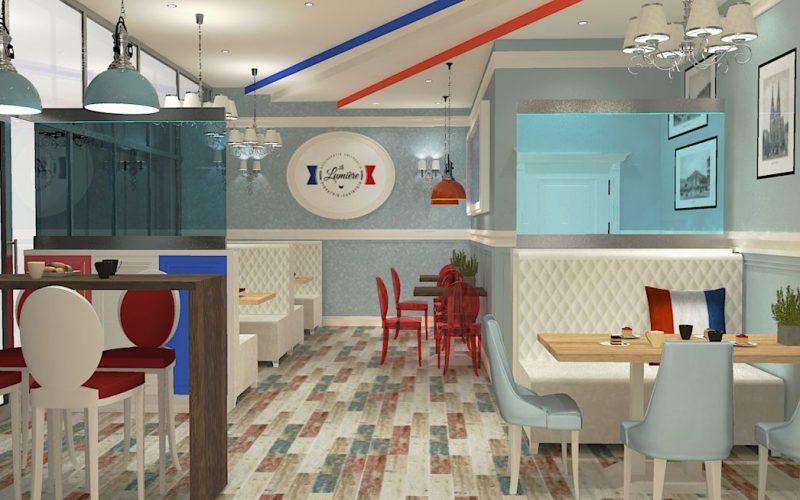 projektant wnętrz Lublin wnętrza komercyjne La Lumiere piekarnia francuska Lazurowe wybrzeże 13