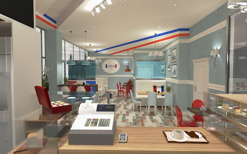 projektant wnętrz Lublin wnętrza komercyjne La Lumiere piekarnia francuska Lazurowe wybrzeże 15