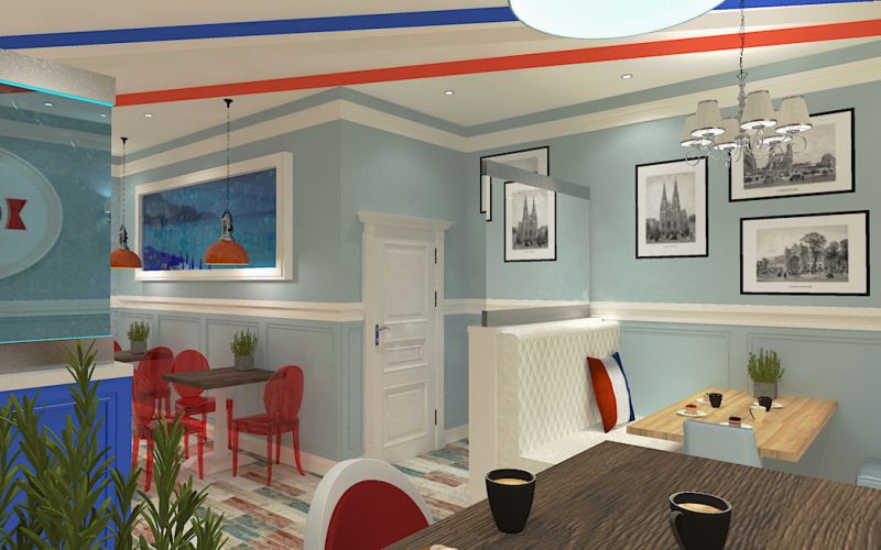 projektant wnętrz Lublin wnętrza komercyjne La Lumiere piekarnia francuska Lazurowe wybrzeże 16