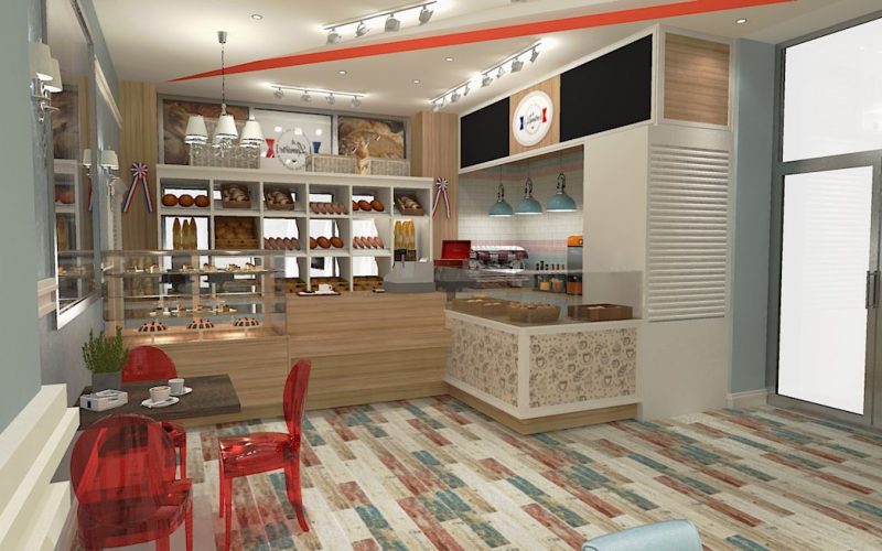 projektant wnętrz Lublin wnętrza komercyjne La Lumiere piekarnia francuska Lazurowe wybrzeże 18