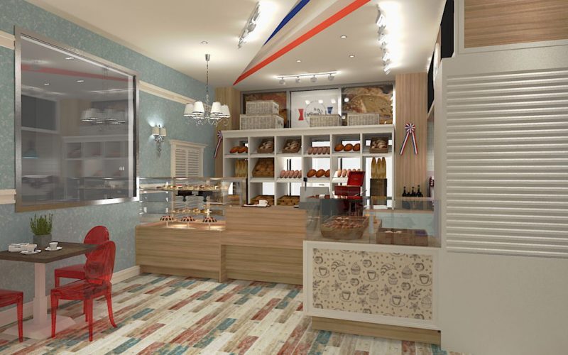 projektant wnętrz Lublin wnętrza komercyjne La Lumiere piekarnia francuska Lazurowe wybrzeże 4