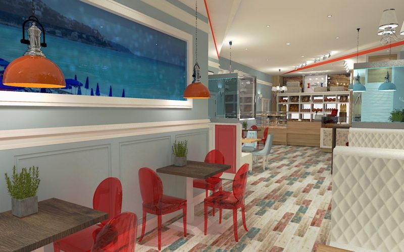 projektant wnętrz Lublin wnętrza komercyjne La Lumiere piekarnia francuska Lazurowe wybrzeże 7