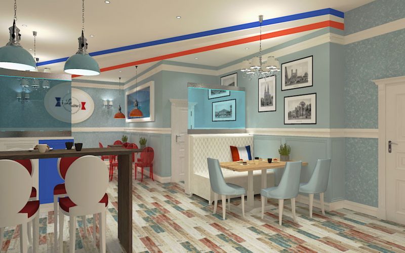 projektant wnętrz Lublin wnętrza komercyjne La Lumiere piekarnia francuska Lazurowe wybrzeże 8
