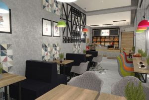 projektant wnętrz Lublin wnętrza komercyjne La Lumiere piekarnia francuska Wieża Eiflla 10