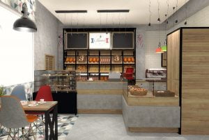 projektant wnętrz Lublin wnętrza komercyjne La Lumiere piekarnia francuska Wieża Eiflla 12