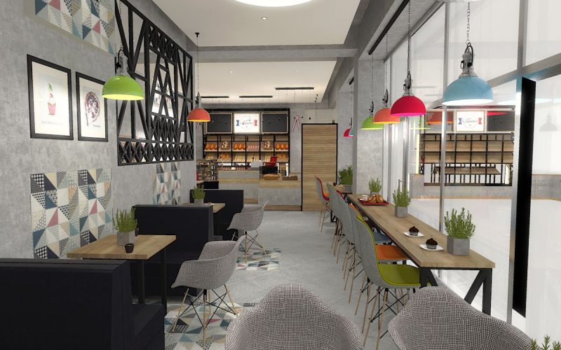 projektant wnętrz Lublin wnętrza komercyjne La Lumiere piekarnia francuska Wieża Eiflla 2
