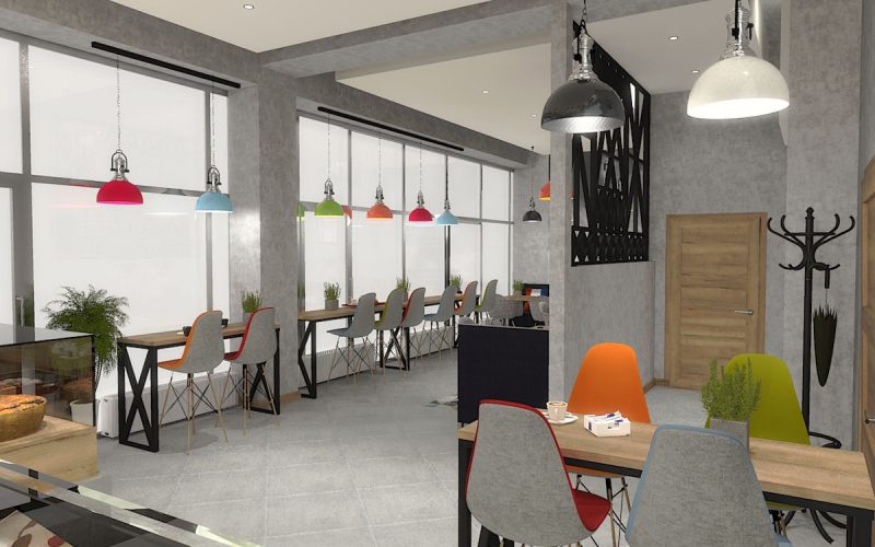 projektant wnętrz Lublin wnętrza komercyjne La Lumiere piekarnia francuska Wieża Eiflla 4