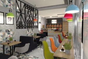 projektant wnętrz Lublin wnętrza komercyjne La Lumiere piekarnia francuska Wieża Eiflla 5