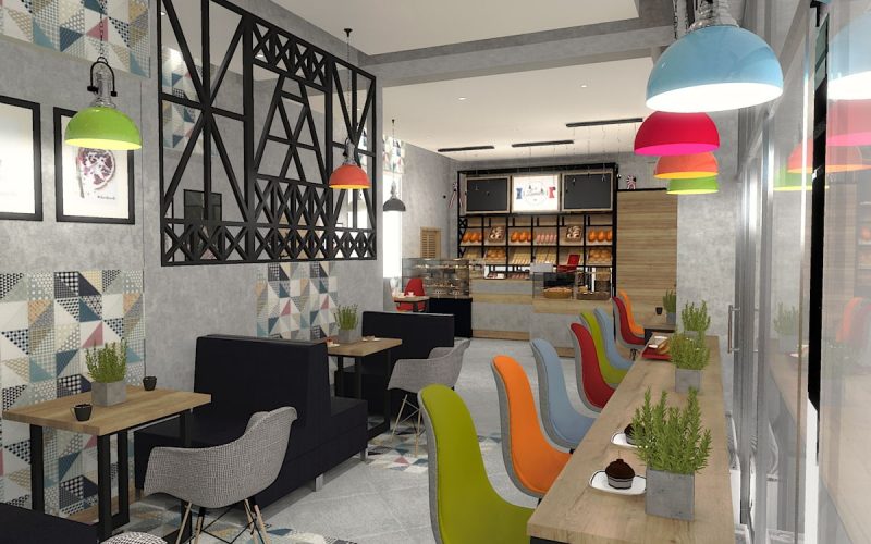 projektant wnętrz Lublin wnętrza komercyjne La Lumiere piekarnia francuska Wieża Eiflla 5