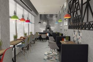 projektant wnętrz Lublin wnętrza komercyjne La Lumiere piekarnia francuska Wieża Eiflla 6