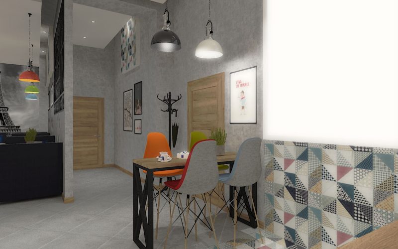 projektant wnętrz Lublin wnętrza komercyjne La Lumiere piekarnia francuska Wieża Eiflla 9