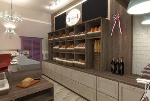 projektant wnętrz Lublin wnętrza komercyjne La Lumiere piekarnia francuska Wzgórza prowansalskie 1