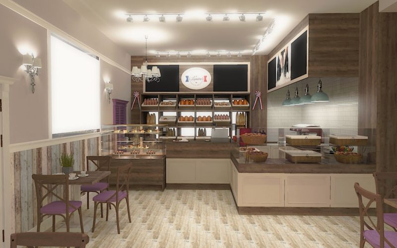 projektant wnętrz Lublin wnętrza komercyjne La Lumiere piekarnia francuska Wzgórza prowansalskie 10