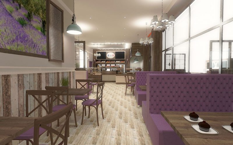 projektant wnętrz Lublin wnętrza komercyjne La Lumiere piekarnia francuska Wzgórza prowansalskie 11