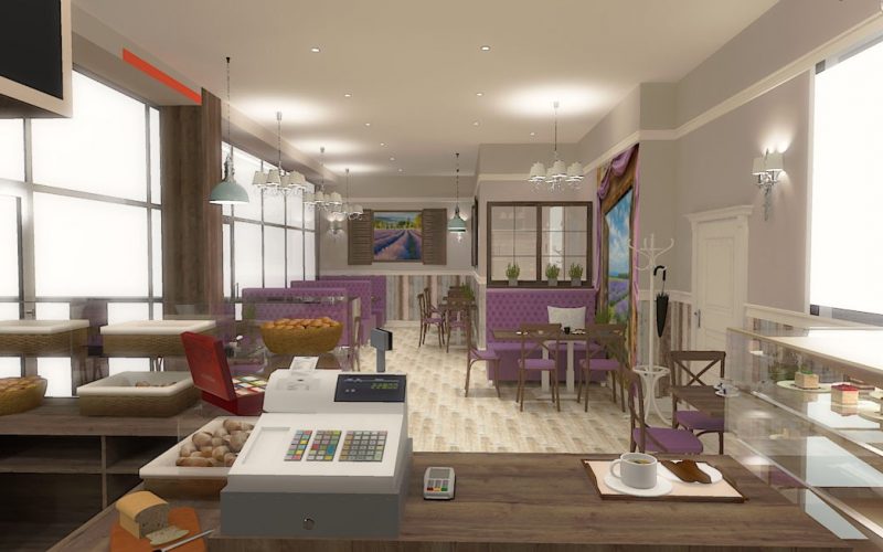 projektant wnętrz Lublin wnętrza komercyjne La Lumiere piekarnia francuska Wzgórza prowansalskie 3