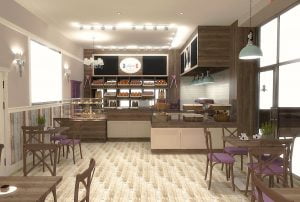 projektant wnętrz Lublin wnętrza komercyjne La Lumiere piekarnia francuska Wzgórza prowansalskie 5