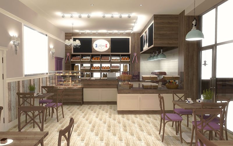 projektant wnętrz Lublin wnętrza komercyjne La Lumiere piekarnia francuska Wzgórza prowansalskie 5
