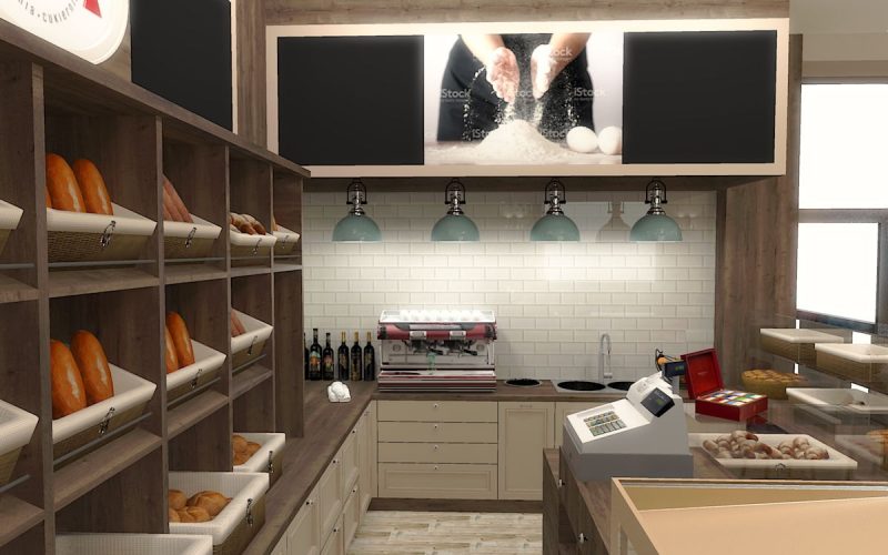 projektant wnętrz Lublin wnętrza komercyjne La Lumiere piekarnia francuska Wzgórza prowansalskie 6