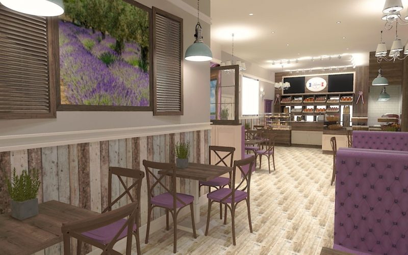 projektant wnętrz Lublin wnętrza komercyjne La Lumiere piekarnia francuska Wzgórza prowansalskie 8