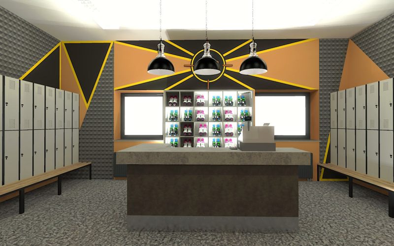 projektant wnętrz Lublin wnętrza komercyjne Wrotkomania skate park Oryginalna 1