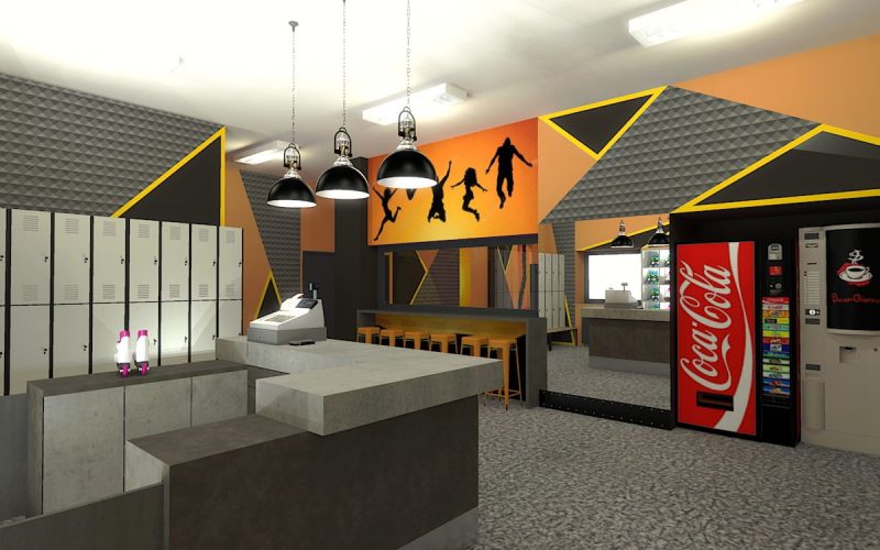 projektant wnętrz Lublin wnętrza komercyjne Wrotkomania skate park Oryginalna 11