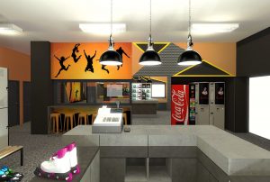 projektant wnętrz Lublin wnętrza komercyjne Wrotkomania skate park Oryginalna 13