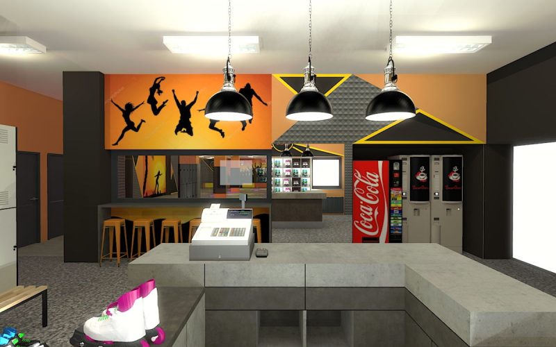 projektant wnętrz Lublin wnętrza komercyjne Wrotkomania skate park Oryginalna 13