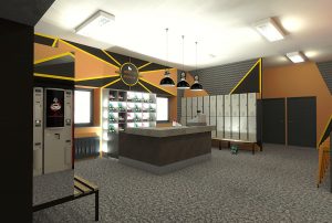 projektant wnętrz Lublin wnętrza komercyjne Wrotkomania skate park Oryginalna 15