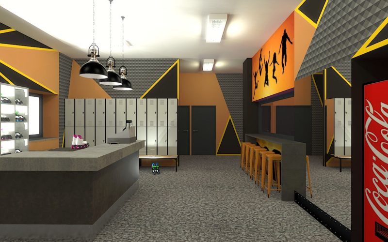 projektant wnętrz Lublin wnętrza komercyjne Wrotkomania skate park Oryginalna 17