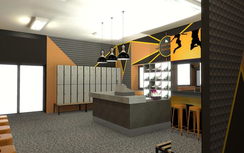 projektant wnętrz Lublin wnętrza komercyjne Wrotkomania skate park Oryginalna 3