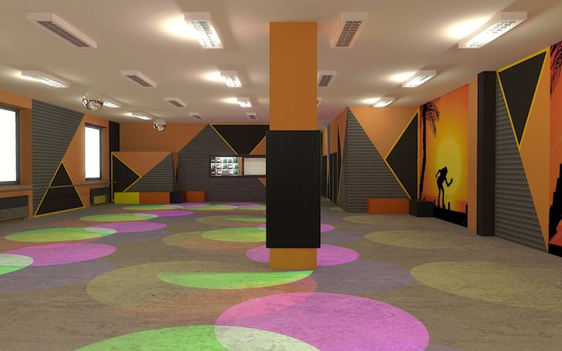 projektant wnętrz Lublin wnętrza komercyjne Wrotkomania skate park Oryginalna 4