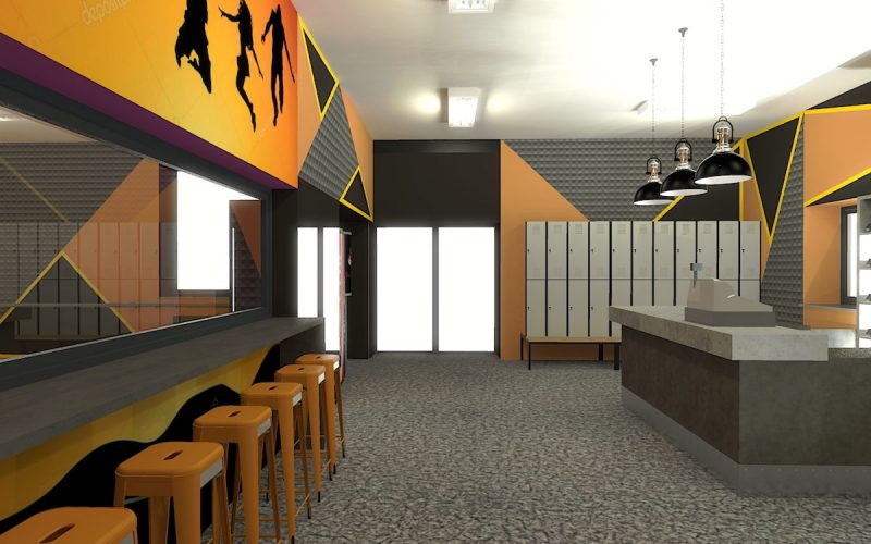 projektant wnętrz Lublin wnętrza komercyjne Wrotkomania skate park Oryginalna 7