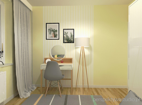 projektowanie wnętrz lublin projekt sypialni lublin żółte tapety 5